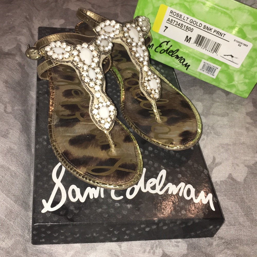 Sam Edelman beaded thong sandals